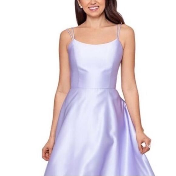 Xscape NWT Womens Purple Panel Long Prom Evening Dress Gown size 6 - Picture 2 of 4